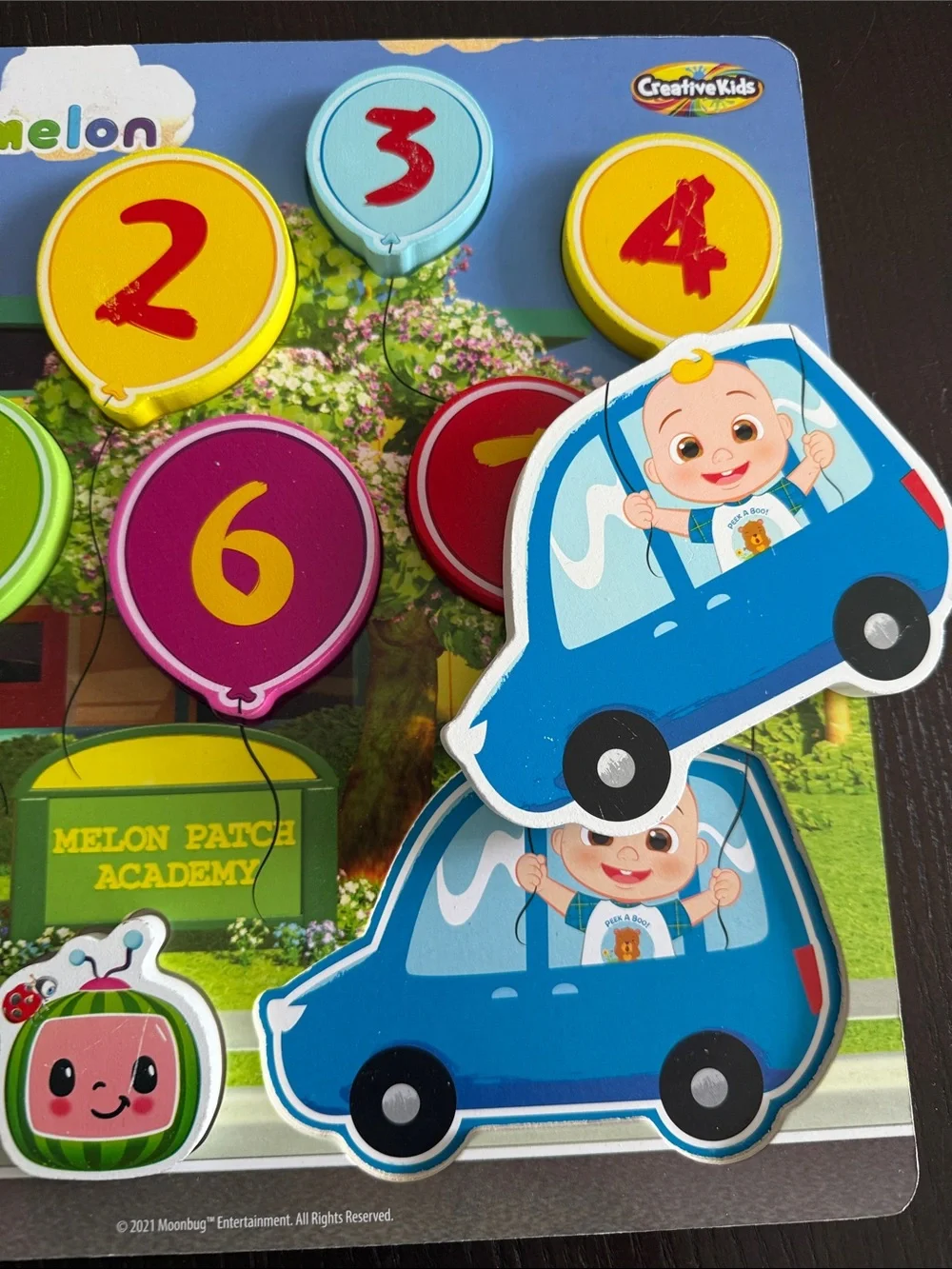Great Cocomelon Bundle!  Wooden Number & Vehicle Puzzles - Colorful!